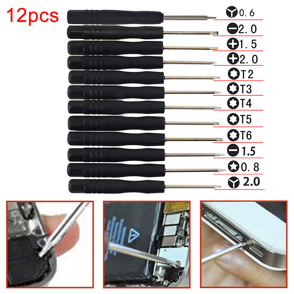 12pcs/set Mini Multi-Function Magnetic Precision Screwdriver Set for Apple iPhone 7 ect Smartphone Tablet Repairing Tools Set