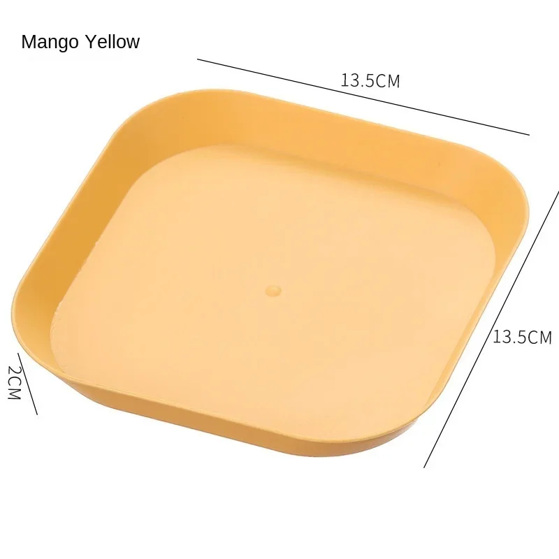 Plato de cena pequeño de plástico PP de 5,7 pulgadas, plato de aperitivos para pasteles de frutas y verduras, bandeja de basura para mesa de comedor, contenedor de basura