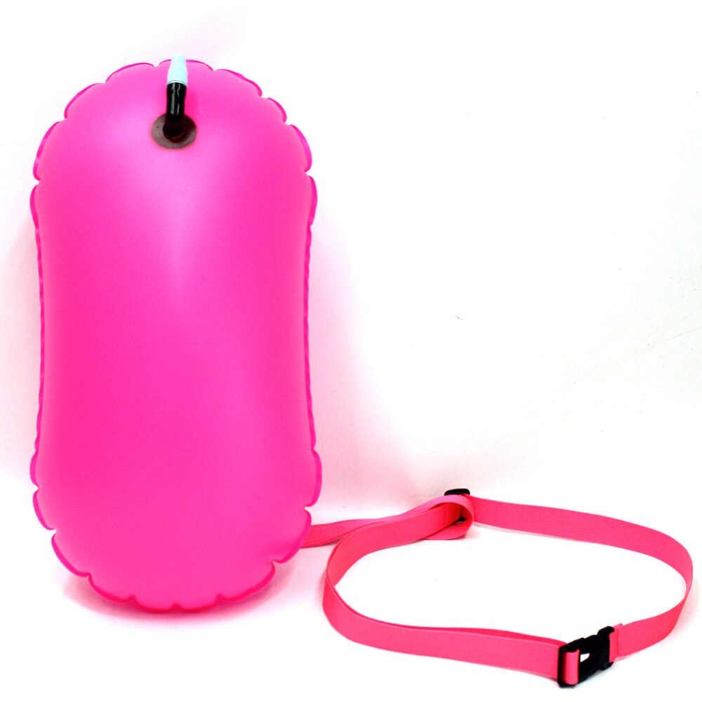 Pvc letvægts fortykkelse svømning bøje sikkerhed flydende luft tør taske træk flyde svømning oppustelig flydende taske: Lyserød