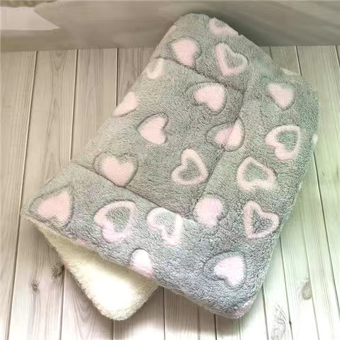 Mjuk hundfilt förtjockad husdjursmatta för valp chihuahua sovmatta för katter och hundar varm hushållsmatta husdjurstillbehör: M / Blå