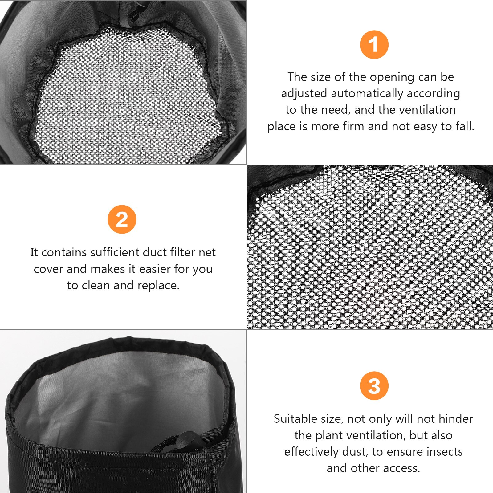 2Pcs Grow Tents Vent Cover Oxford Cloth Grow Tent Vent Cover with Elastic Band