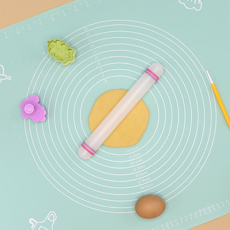 23/33/45/50Cm Plastic Deegroller Keuken Taart Bakken Tool Pp Non Stick Oppervlak Stok omcirkeld Huishoudelijke Suiker Deeg Rolling Mach: Roze