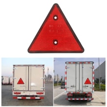 2 Pcs Triangle Warning Reflector Stop Warning Sign Reflective Safety Sign Board Truck Plate Red Rear Light Safety Reflective