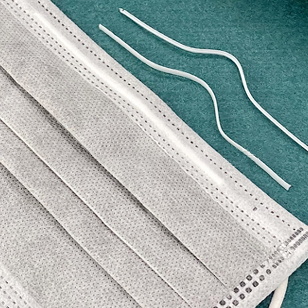 100pc 0.3 10cm plastic neusbeugels voor doe-het-zelf maskers, enkele kern, neusbrugclips, sieradenmateriaal, accessoires, wit