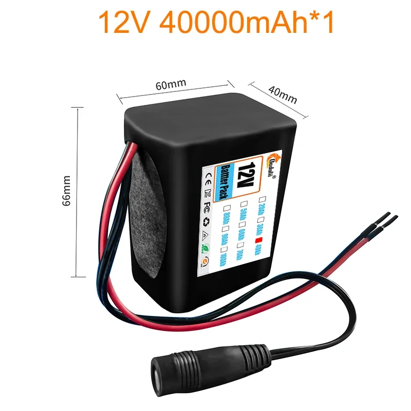3S2P 12V 40000mah battery 18650 Li-ion 30Ah Rechargeable batteries with BMS Lithium Battery packs Protection Board +Charger: PURPLE