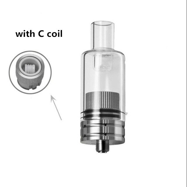 Longmada Mr Bald III Atomizer with Replacement Ceramic Coils Glass Chamber Herbal Tank for 510 Box Mod Dry Herb Vaporizer Kit: Atomizer with C Coil