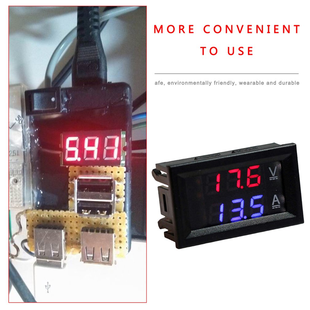 LED Digital Voltmeter Amperemeter Uns Dc 100V 10/50 / 100 EINE Voltmeter Amperemeter LED Dual Digital Volt Ampere Meter Messgerät