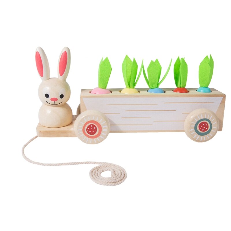 Holzkarotten-ernte-puzzle, formenzuordnungsbrett, realistisches spielzeug, gehirntraining, lernspielzeug: Rettich