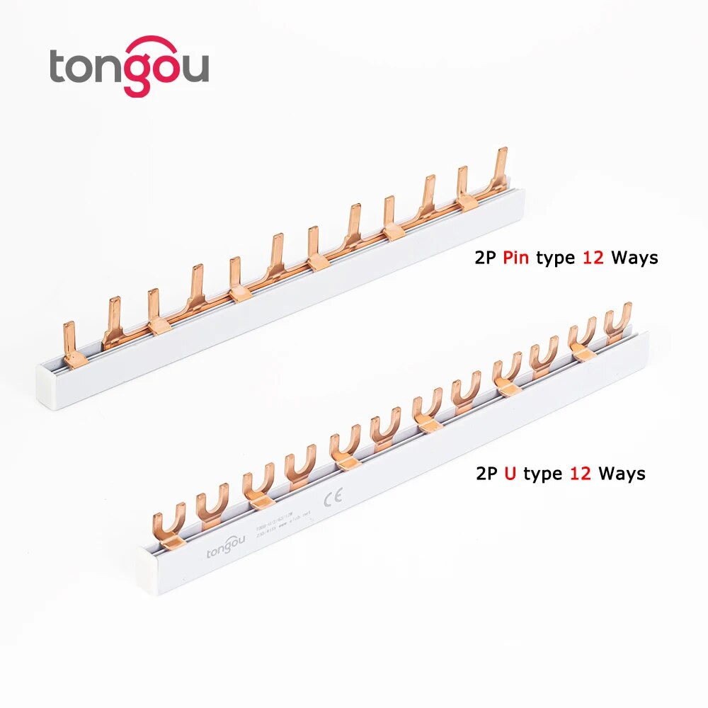 PIN TYPE Fork Type Koperen Busbar voor Distribution Box Circuit Breaker MCB 63A Connector Busbar Verbinding