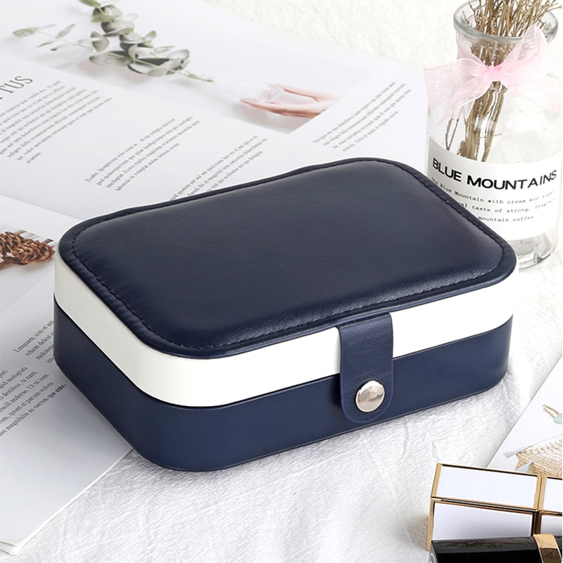 Boîte à bijoux avec miroir bijoux cercueil Portable maquillage organisateur beauté voyage boîte Bracele porte-collier emballage