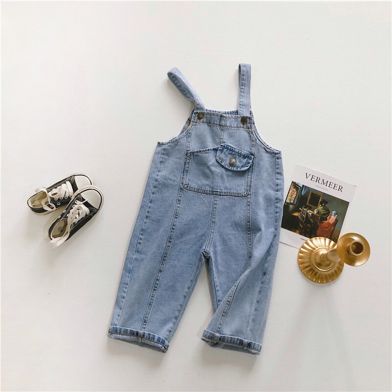 Neue Baby freundlicher Overall Frühling Herbst Koreanische Denim Hosen Overall für Mädchen Kleinkind Baby Jungen lässig Jeans 2 3 4 5 6 7 jahre