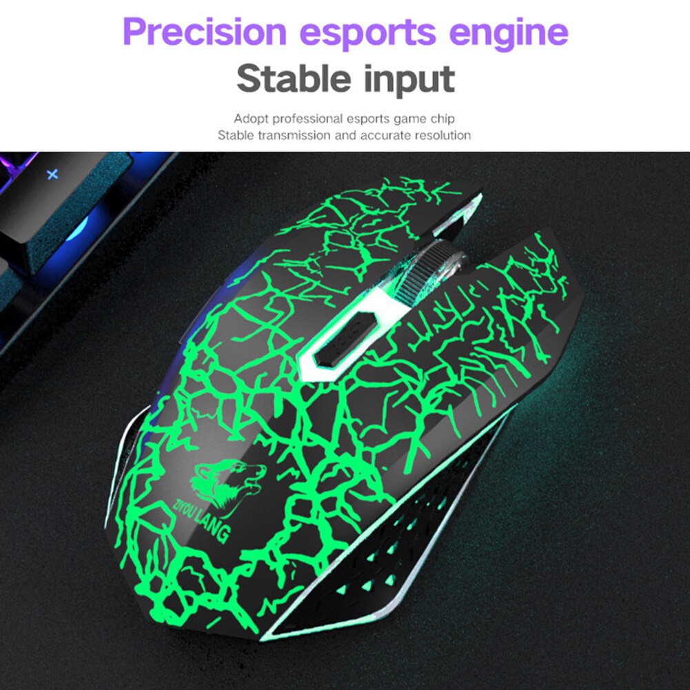Colorful LED Illuminated Backlit T3 Wireless PC Rainbow Gaming Keyboard Mouse Set Keycaps Wireless Keyboard Gaming