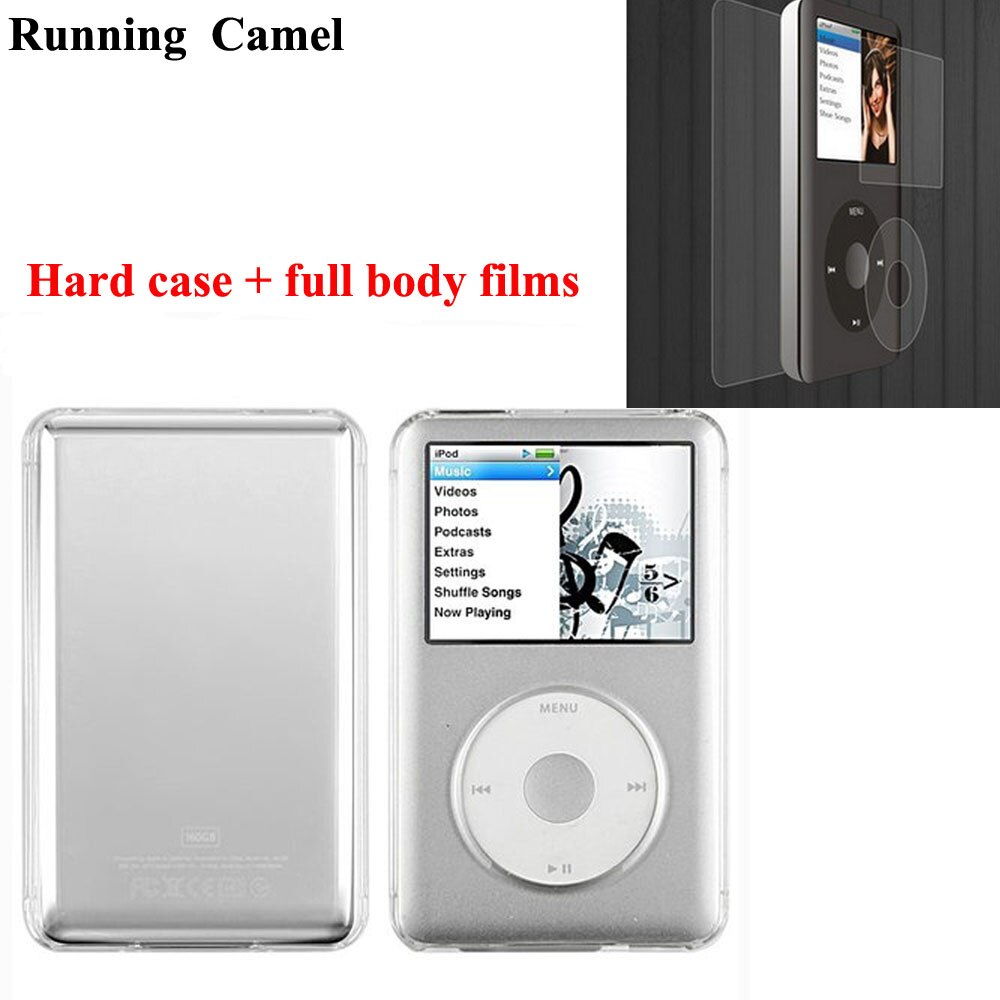 Clear Hard Case Cover Voor Ipod Classic Dunne Versie 80Gb 120Gb 160Gb Ipod Video 30Gb Met full Body Beschermende Film(10.5Mm Dikke