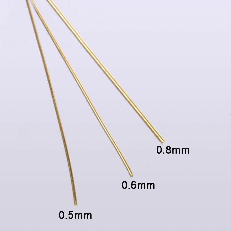 10 meter 0.1mm-1mm dia mjuk mässingstråd guld färg mässing gör form metalltråd smycken tillbehör
