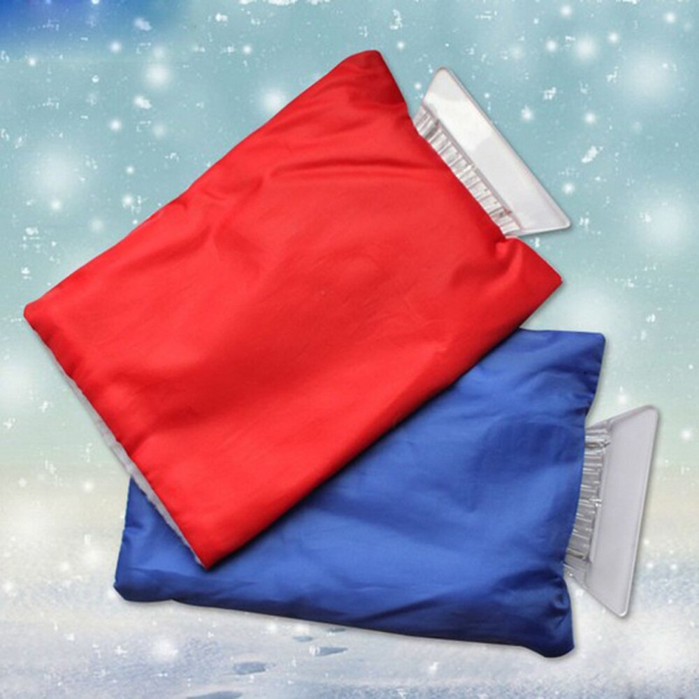 Rascador De Hielo Con Guante Térmico Para Coche – Disco Rascador Y Piel Cálida, Color Azul, 33 Cm