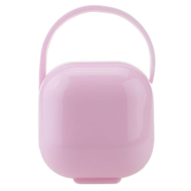 6.2 x 6.2cm firkantet formet baby sut opbevaringsholder sag støvtæt spædbarn finger tandbørste bærbar bæreboks container: Lyserød