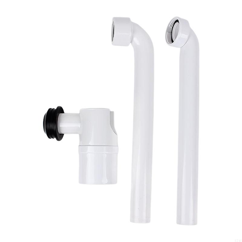 E74E Waschbecken Abfluss fangen Einstellbares Waschbecken Siphon 1/4 -Zoll -Raumsparspülenabfallfalle 1/4 -Zoll: Weiß