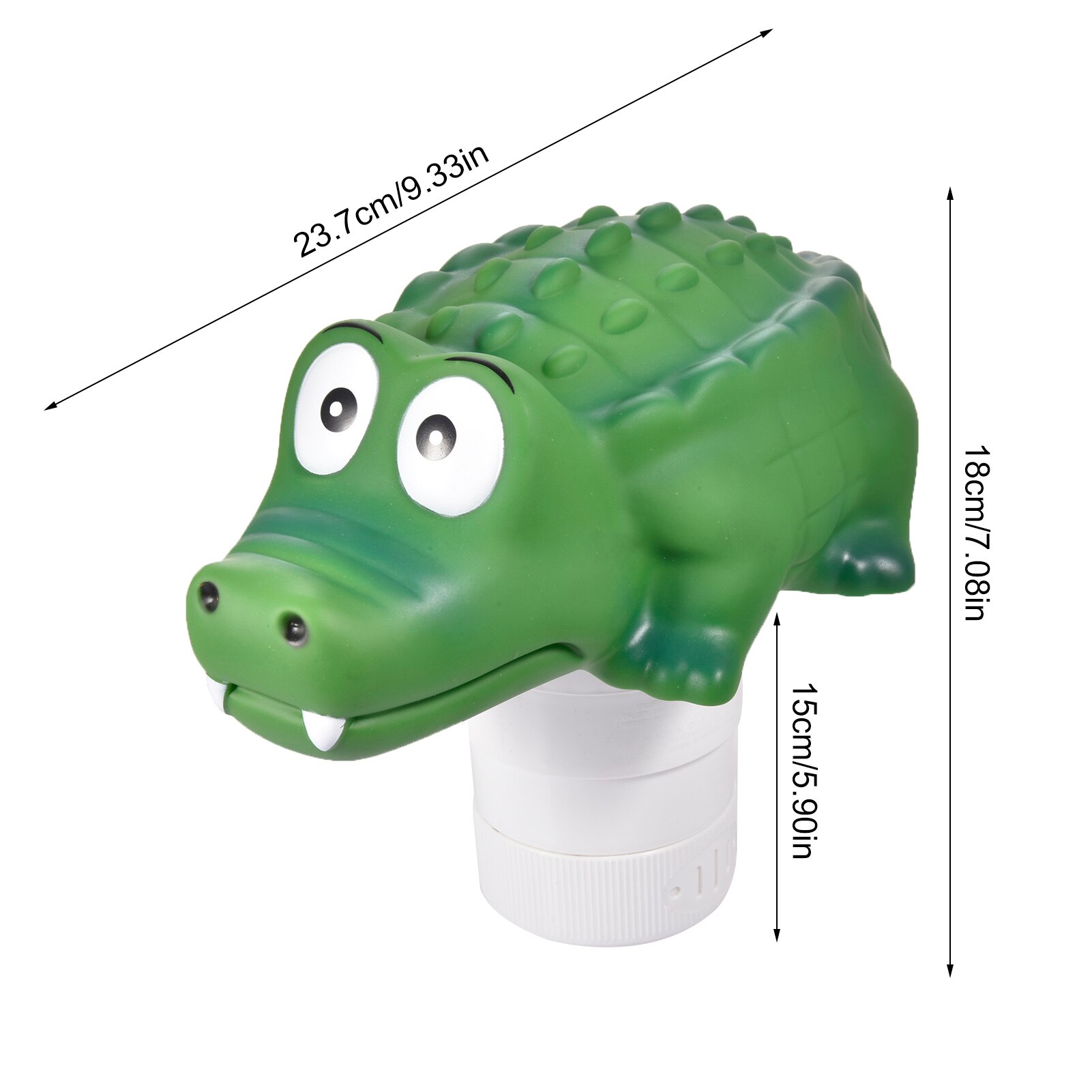 Flotteur de chlore en vinyle pour piscine, mignon Animal Crocodile, diffuseur de piscine, distributeur de chlore