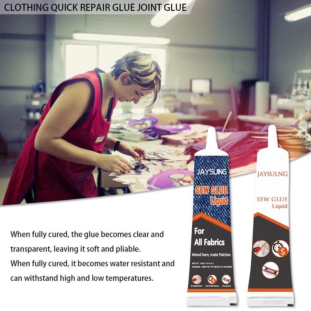 Pegamento líquido para coser, pegamento de secado rápido para tela instantánea de cuero, pegamento líquido ultraadherente para coser, pegamento multifunción para reparación de ropa, 1 unidad