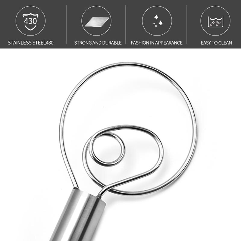 1Pc Rvs Mixer En Eiklopper Roerwerk Rvs Zilver Multifunctionele Handmatige Spoel Eiklopper Keuken Gadgets