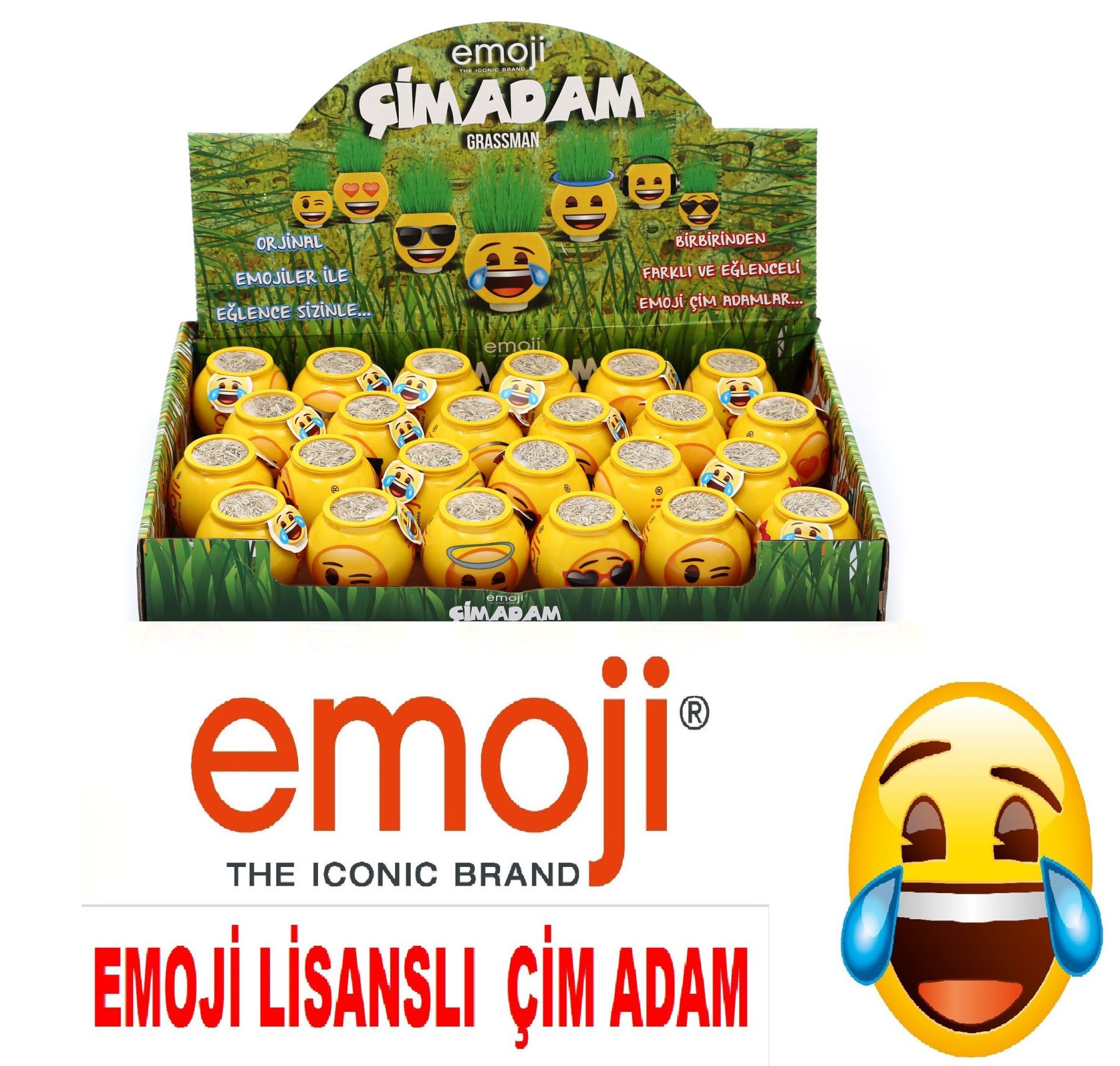 24 stk emoji cim mand legetøj