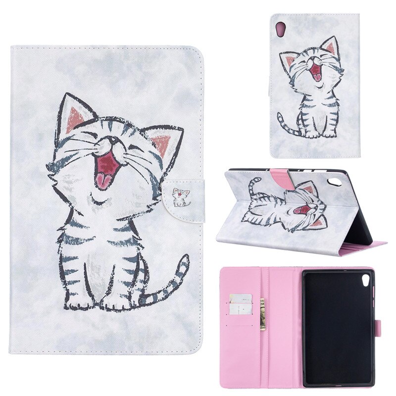 Talet-funda para Lenovo Tab M10 HD, TB-X306F, 10, 1, Kawaii, Cat Puppy, M10, M, 10, HD, 2. ª generación: Happy Cat