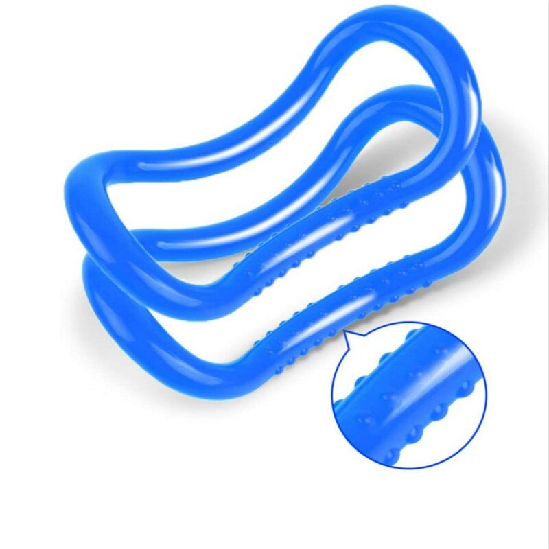 2 stk yoga ring pilates ring justerbar myk fitness sirkel ring for nakke rygg skulder ben arm lår hjemmetrening gym trening: Blå