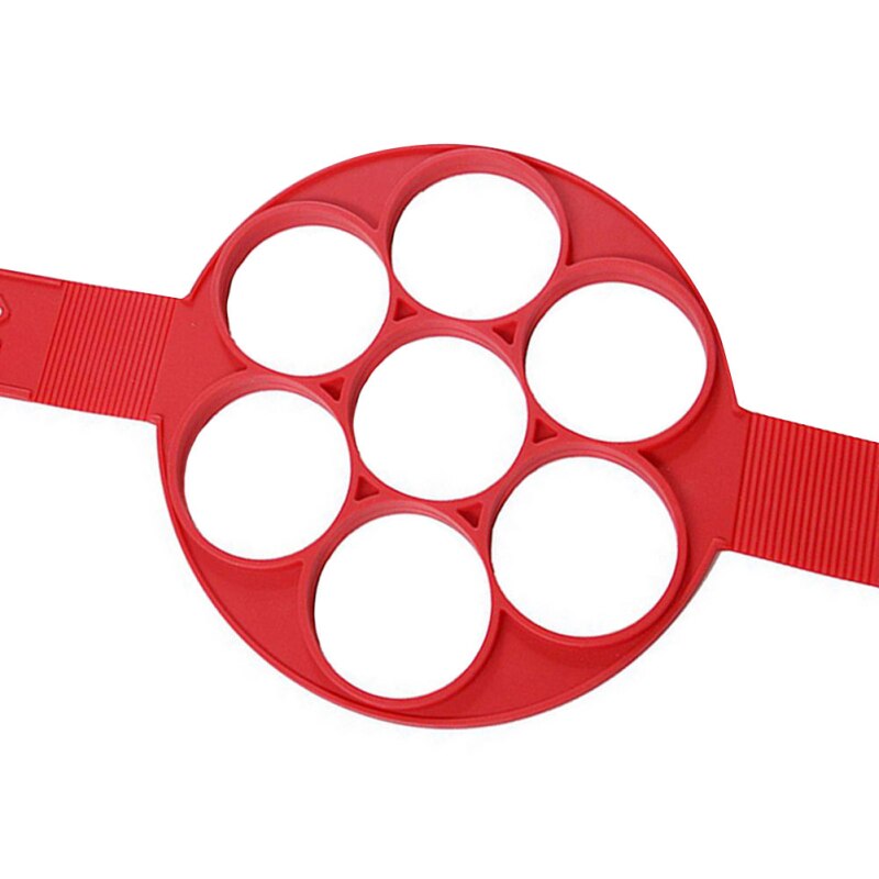Gebakken Ei Pannenkoek Maker Anti-aanbak Koken Tool Ronde Hart Pannenkoek Maker Eierkoker Pan Flip Eieren Mold Keuken Bakken Accessoires: 7 hole