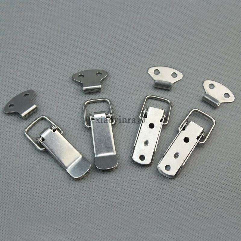 1Pcs Stainless Steel Case Box Chest Spring Loaded Lock Clasp Toggle Latch Catch Tension Lock Box Lock Cap Lock 4mm 73mm