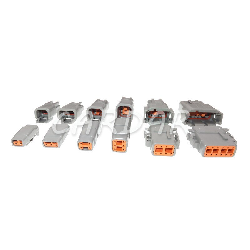1 Set Deutsch DTM Waterproof Wire Connector Kit DTM06-2/3/4/6/8/12S DTM04-2/3/4/6/8/12P Automotive Sealed Plug with pins