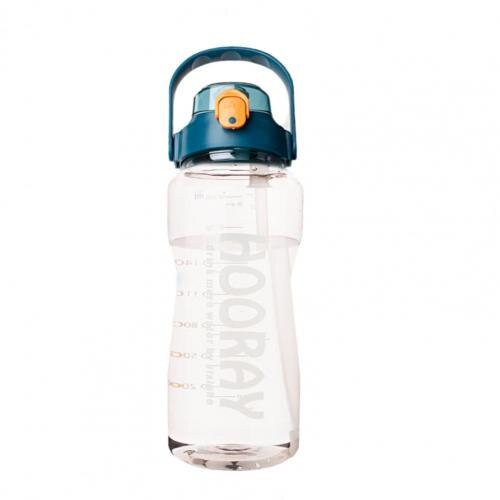 2000Ml Water Fles Food Grade Grote Capaciteit Plastic Transparant Drinkwater Fles Voor Kantoor: Blauw