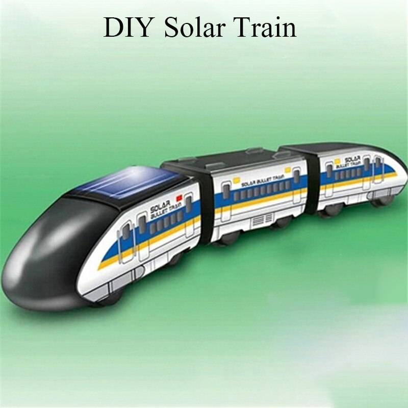 Solar Speelgoed Energie Hogesnelheidstrein Model Diy Educatief Wetenschap Kits Rail Treinen Studenten Experimentele Speelgoed