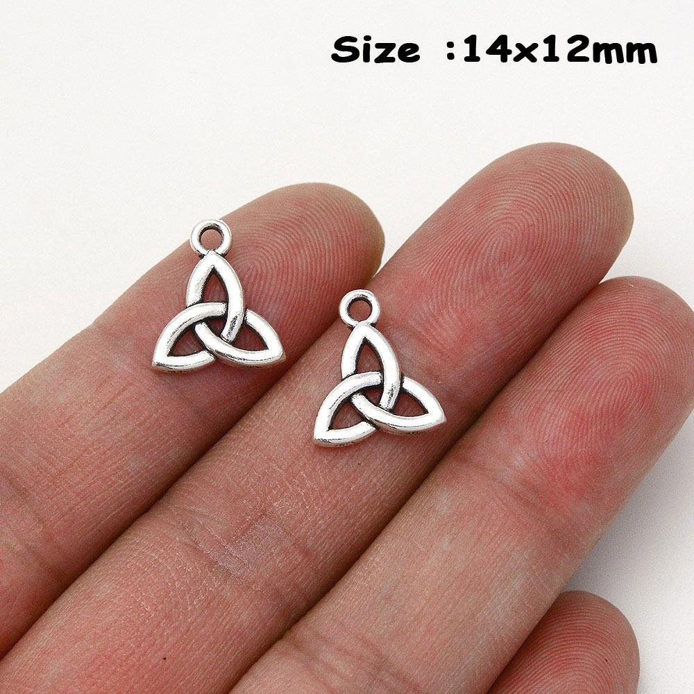 12/20pz Misto Amuleti di Protezione Celtica Pendenti e Ciondoli Wiccan Nodo della Strega Stregoneria Irlandese Pendenti Fai Da Te Orecchino Creazione di Gioielli Forniture: Marrone