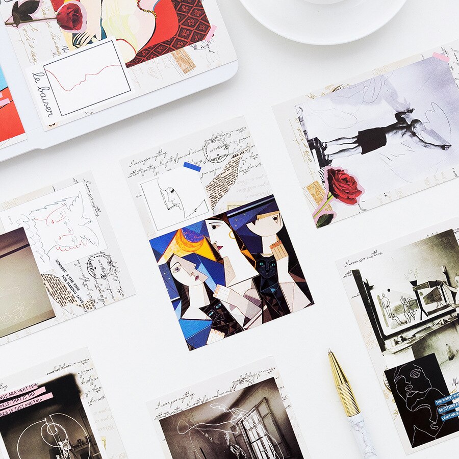 30 Sheets/Set Novelty Coastal Art Museum Postcard /Greeting Card/Message Card/Christmas and Year