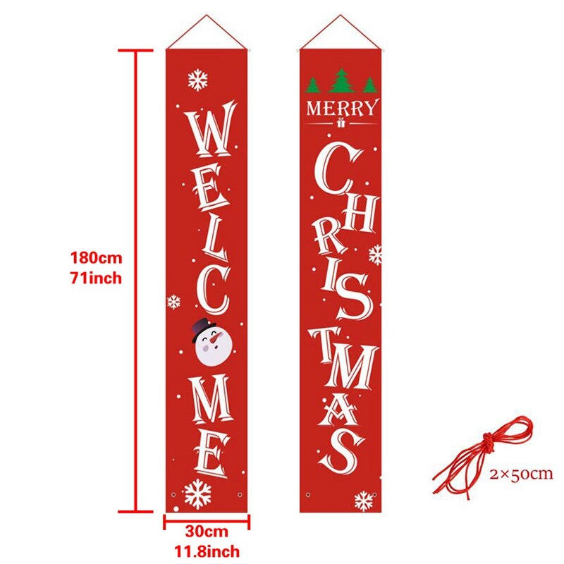 Vrolijk Kerst Banner Kerst Veranda Haard Muur Tekenen Vlag Voor Kerstversiering Outdoor Indoor Voor Home Party