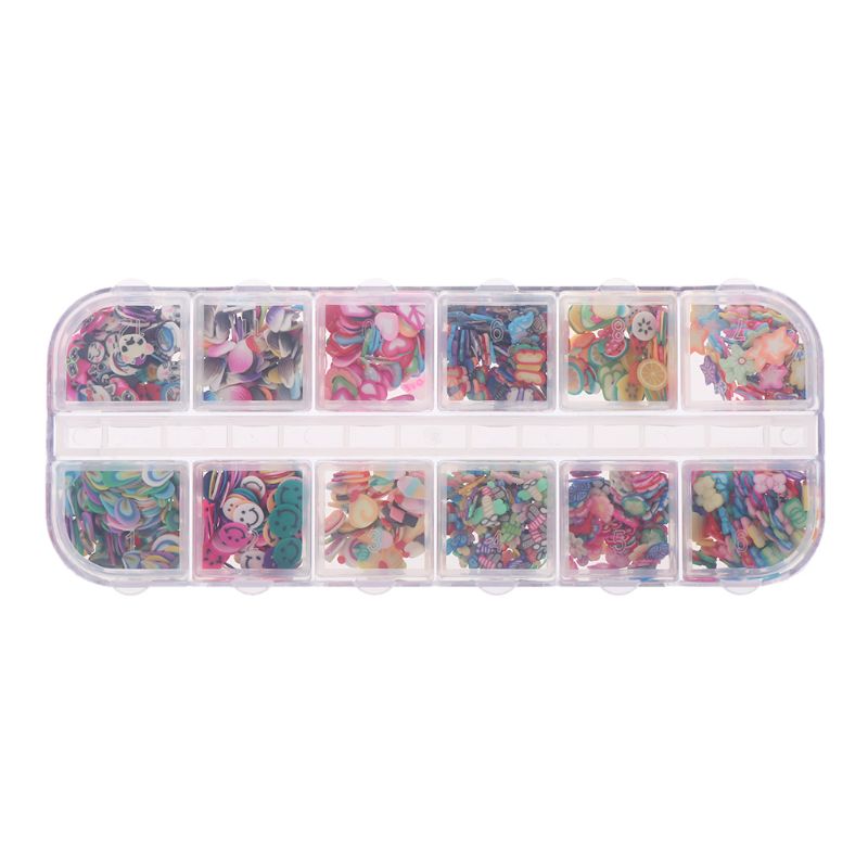 Slime Beads Box Fruit Slice Sprinkles Slime Filler For Handgum Foam Fluffy Slime Clay Mud DIY Supplies Decoration Toys Slime Acc: B