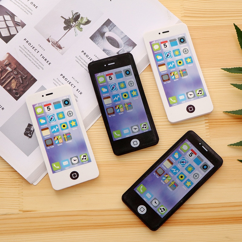 1 Pcs Mobile Phone Shape Eraser Rubber Student Pencil Eraser Big Gomas De Borrar Cute Stationery Kids Prizes