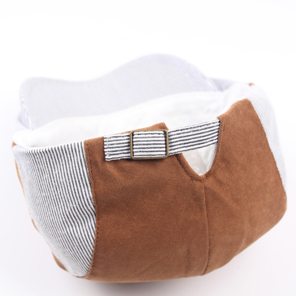Menns vanlig bomullsstripe topplue golf kjører flat beret avisboy sportscaps cshat 0009