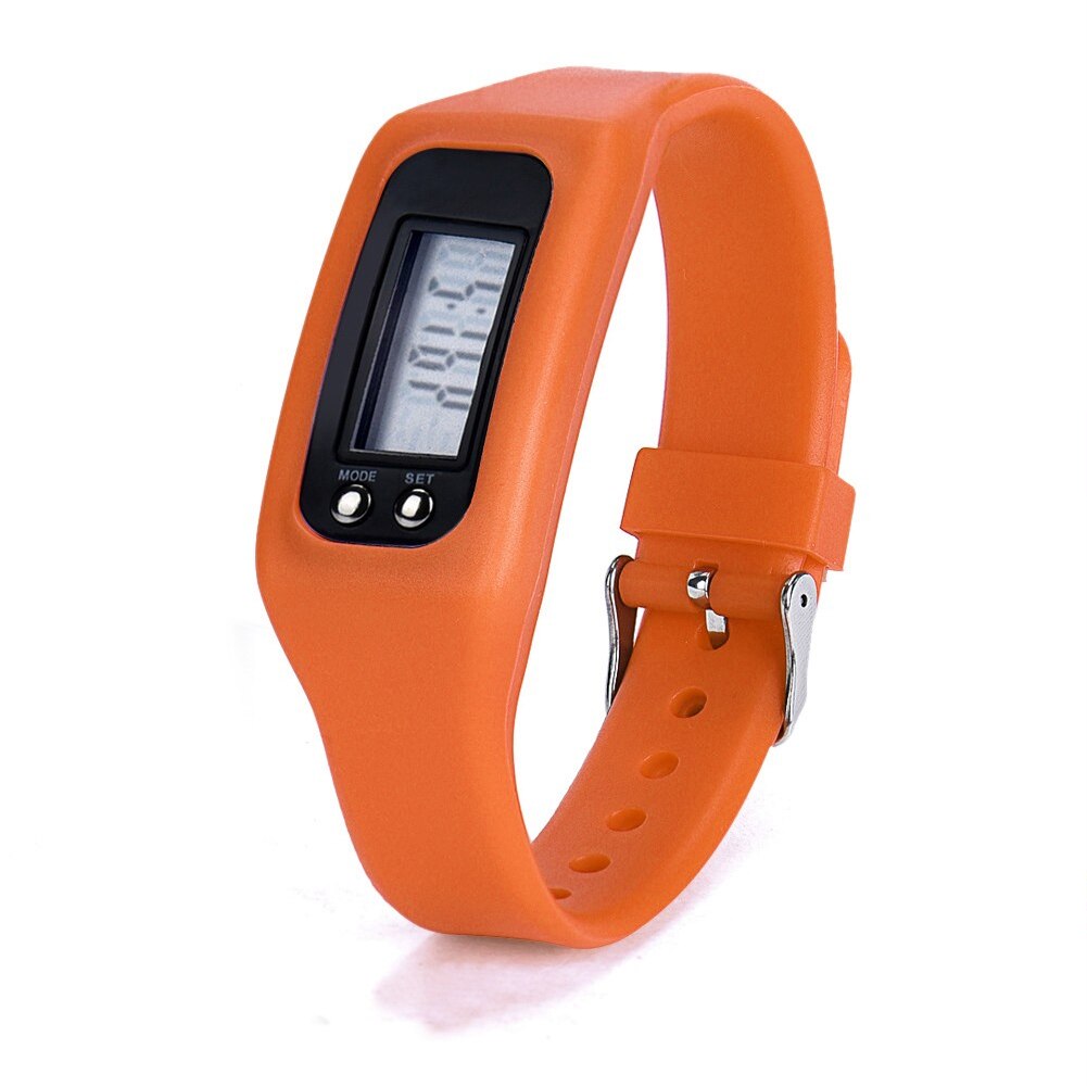 Siliconen Stappenteller Horloge Milieubescherming Loopafstand Teller Lcd Sport Armband