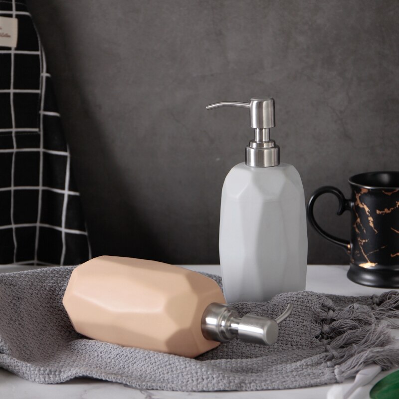 Newyearnew 1 bit keramiska flytande tvåldispenser emulsionsflaska latexflaskor badrumstillbehör badrumset bröllop