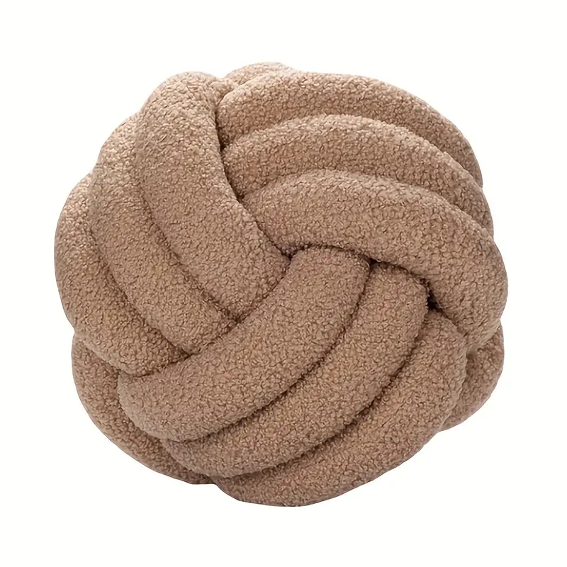 Oreiller de boule nouée indéformable, oreiller en peluche, tissé à la main, respectueux de l'environnement, décoration de la maison, lancer dans le dos: royal blue
