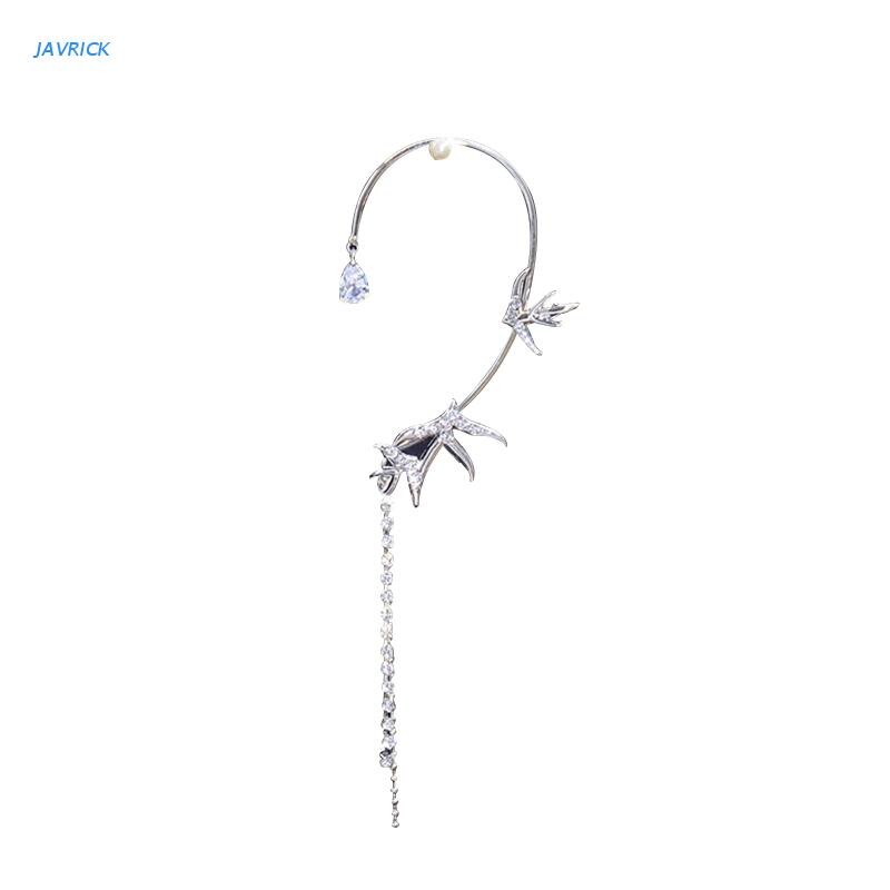 Unique Ear Cuffs Clip Handmade Clip-on Earrings for Filigree Fairy Elven Cosplay Fantasy Costume 6.29x1.18" X7XB