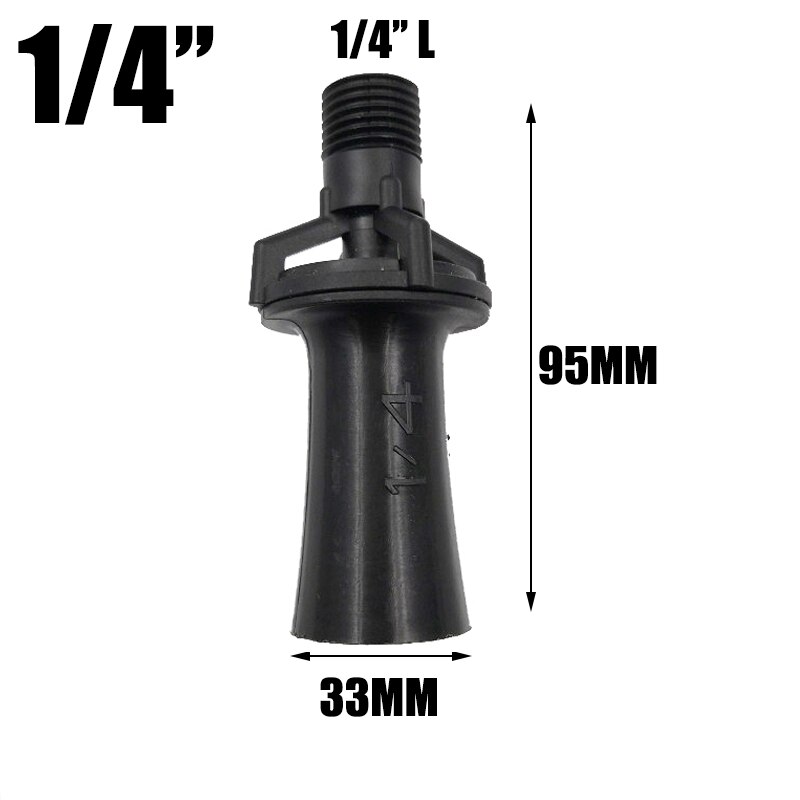 NuoNuoWell 1Pc Venturi Mixing Jet Nozzle Plastic Eductor Nozzle Flow Mixed For Plating Tanks Fertilizer Tank 1/4" 3/8" 1/2" 3/4": 1 of 4 inch L