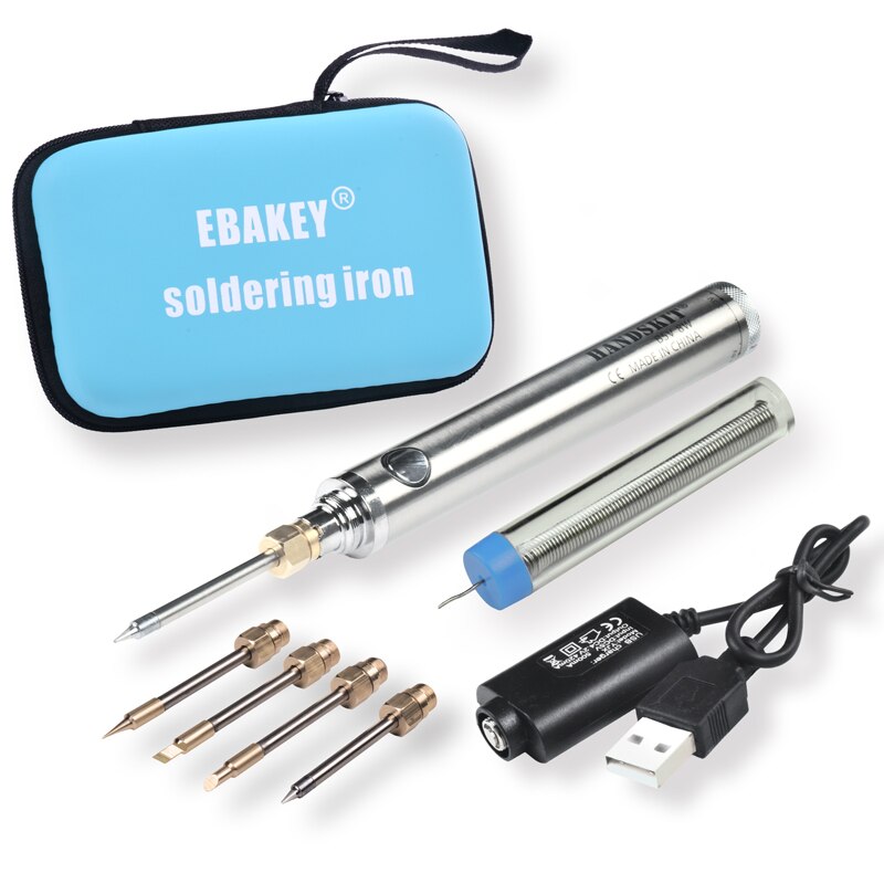 5V 8W Battery Powered Soldering Iron with Usb Charge Soldering Iron with Soldering Wire Wireless Charging Solder Iron: C