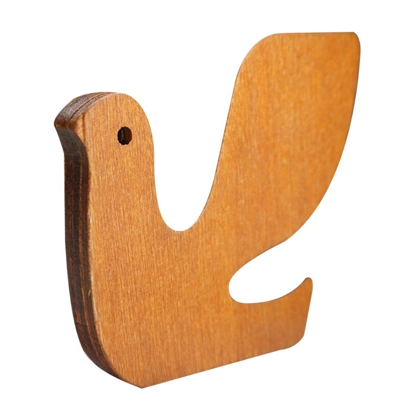 Lovely Office Tape Dispenser Vintage Wooden Cartoon Animal Shape Desktop Tape Cutter, 4 Shapes Cat/Pigeon/Squirrel/Whale HCCY: Pigeon