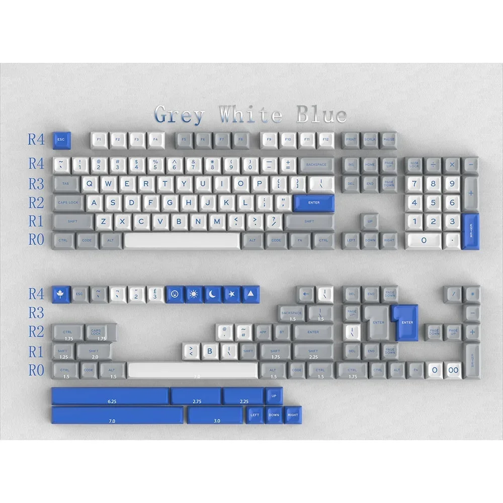 SA-profiel Double shot keycaps ABS Monster Flamingo By the Sea Godspeed GMK-thema: Lichtgrijs
