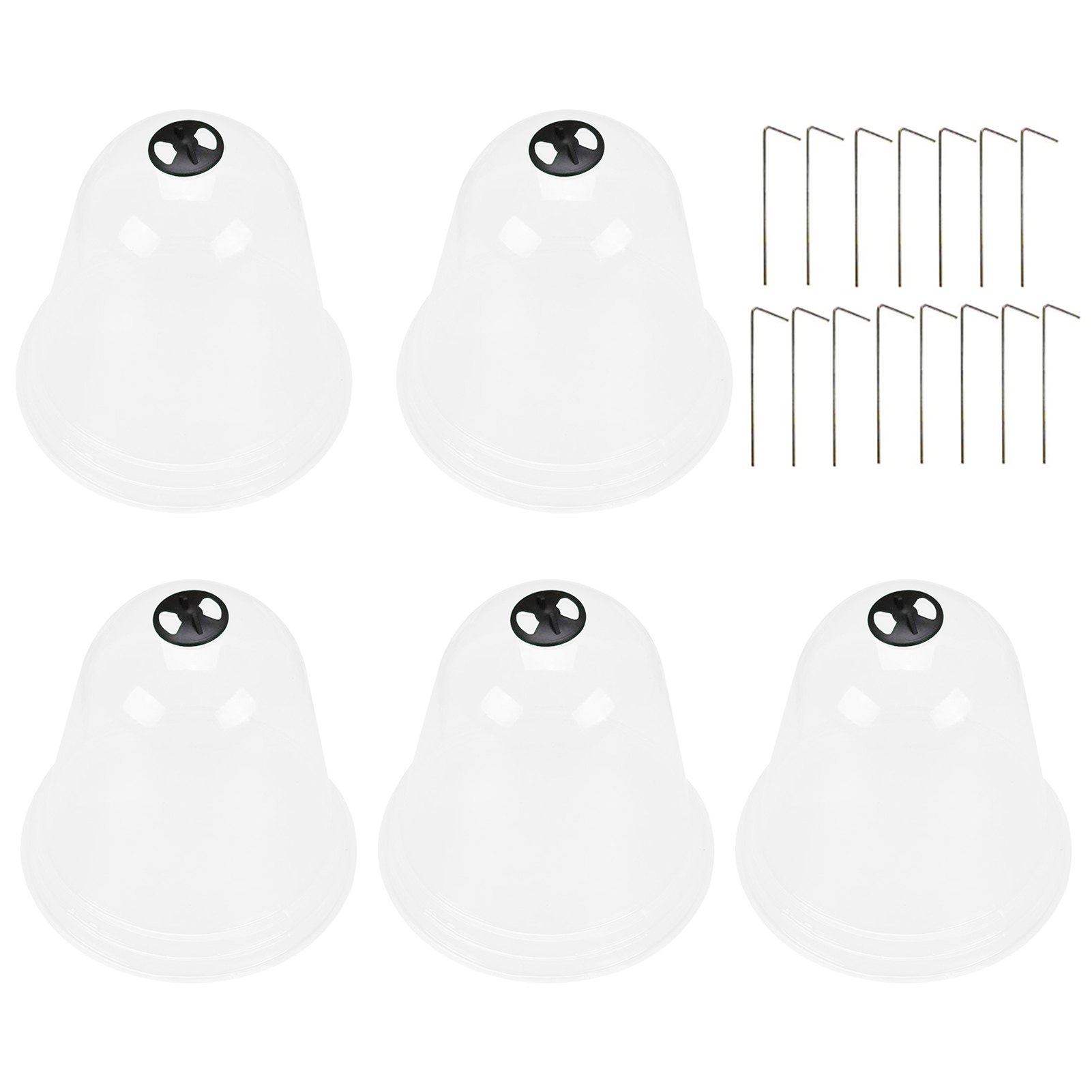 Garden Cloche Plastic Protective Plant Bells Dome Breathable Covers Thermal Insulation Moisturize for Succulent Plant Greenhouse: Default Title