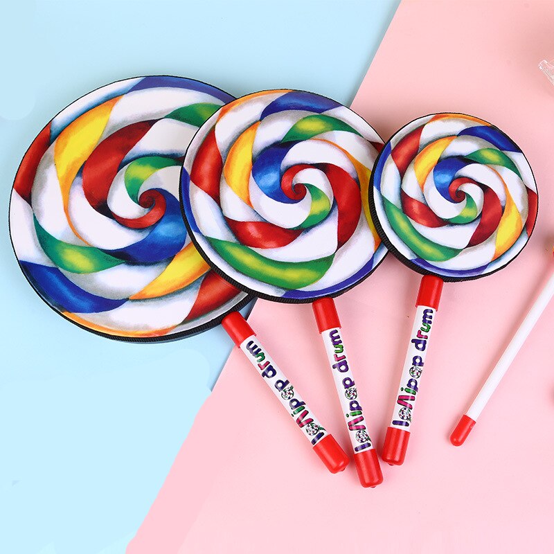 Orff Instruments Lollipop Drums 6/8/10 Inch Three Size Dance Props Percussion Instruments Hand Drum Preschool Education Toys