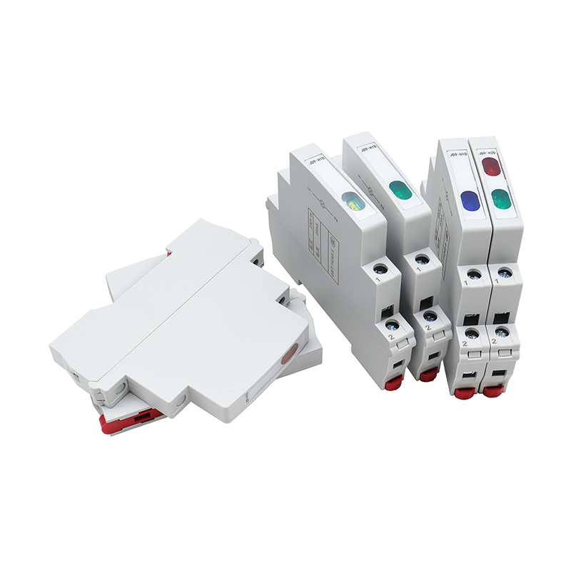 Din Rail Indicator Light 230V AC/DC Modular Din Rail Lamp Indicator Light JD9 50/60Hz Single Light Dual Lamp