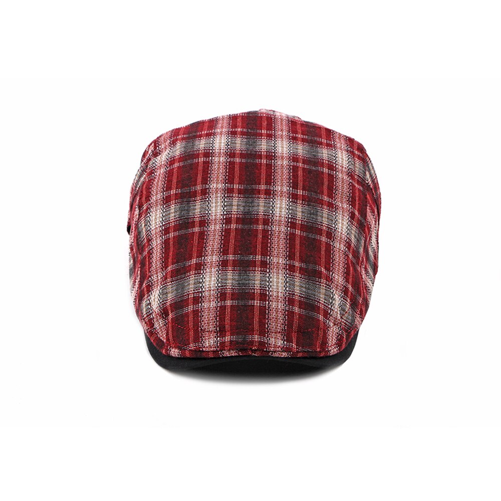 Mode Lente Herfst Hoeden Voor Mannen Casual Katoen Baret Caps Gorras Planas Boinas Plaid Platte Pet Verstelbare Baretten Pet